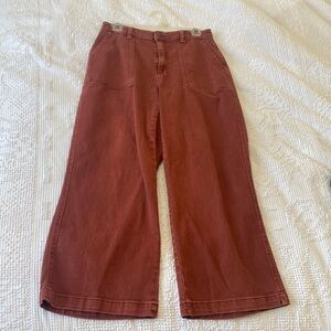 Burnt Orange Wide-Leg Pants